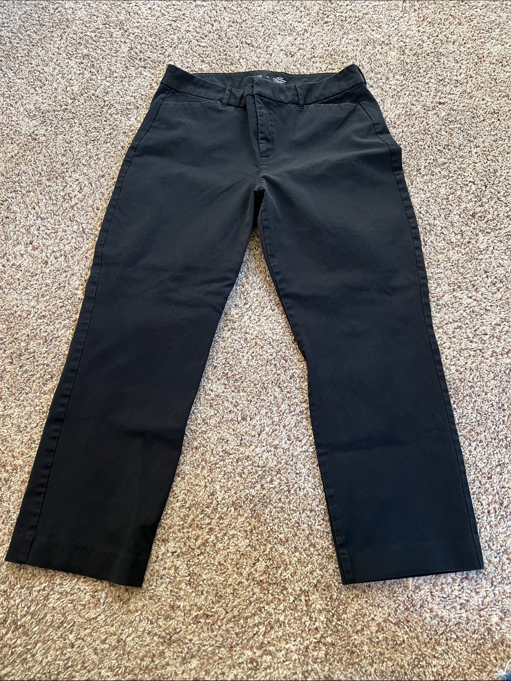 Old Navy Black Cropped Straight-Leg Pants